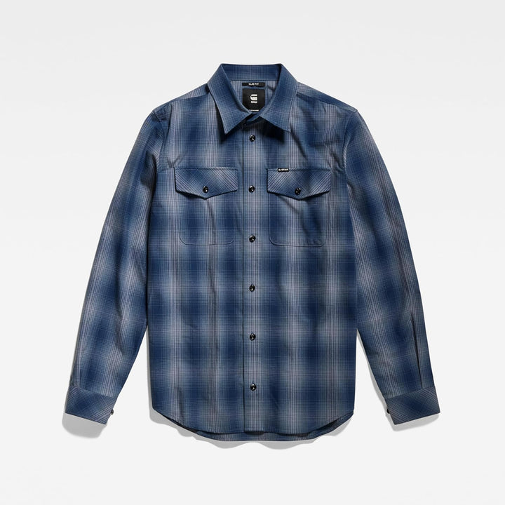 G-STAR RAW Herren Marine Slim Shirts XS Mehrfarben (Rank Blue Vanderbilt Check D20165-d412-g092), XS