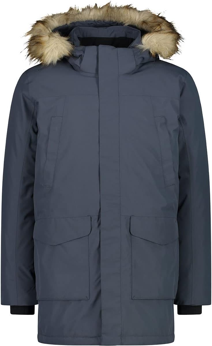 CMP Herren Pongee Dobby Long Parka Snap 58 Titan, 58 Titan
