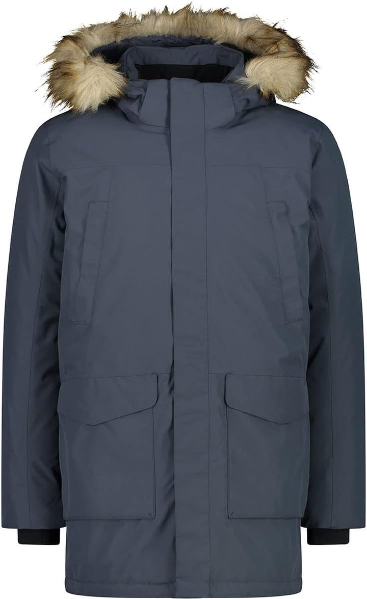 CMP Herren Pongee Dobby Long Parka Snap 58 Titan, 58 Titan