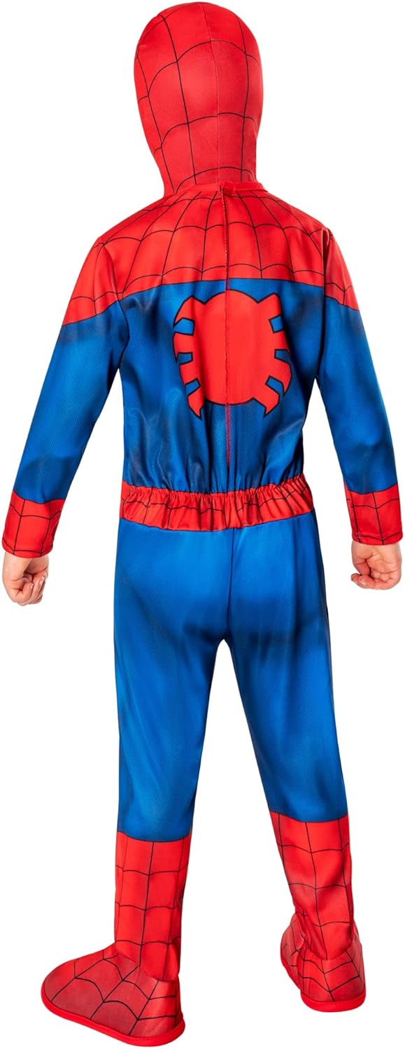 Rubie's Official Marvel Spider-Man Flat Chest Classic Child Costume, Kids Superhero Fancy Dress Medi