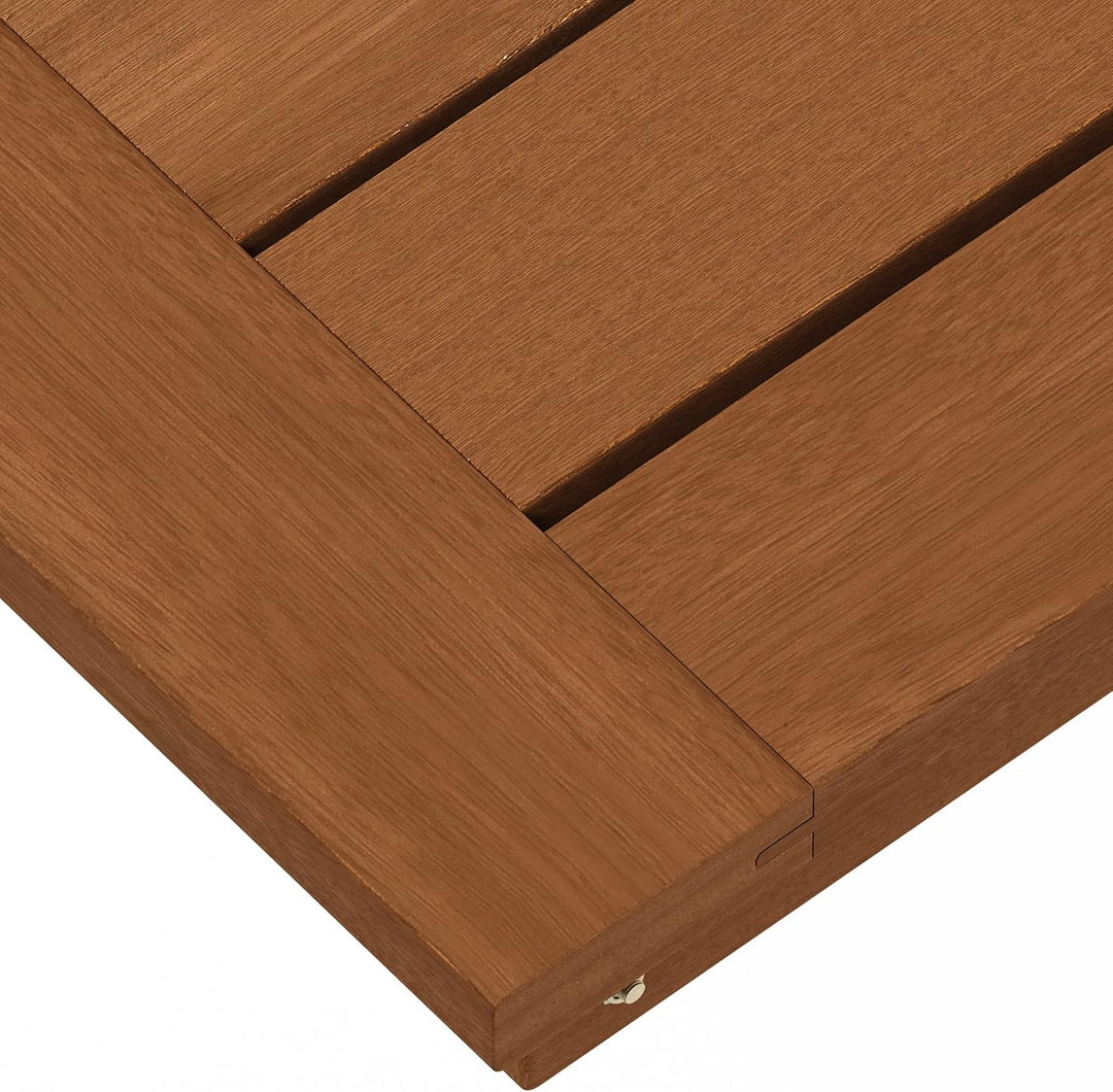 Furinno Tioman Outdoor Klapptisch aus Teaköl, Natur, 34.8 x 35.81 x 42.67 cm Holz Klein, Holz Klein