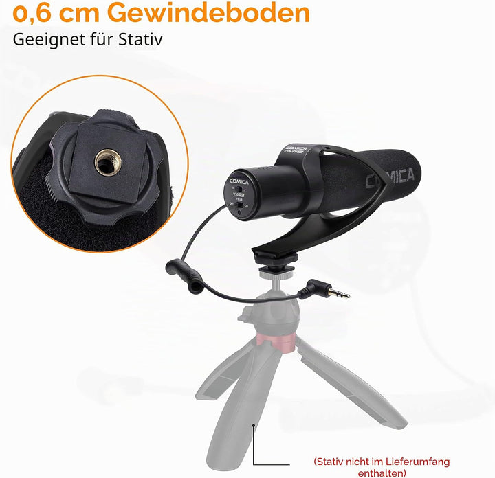 comica CVM-V30 Pro Kamera Richtmikrofon Shotgun Video Supernierenmikrofon für Canon Nikon Sony Panas