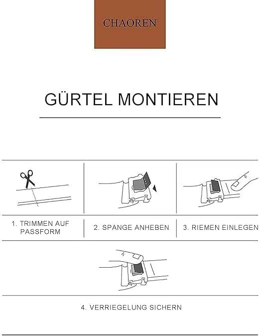CHAOREN Gürtel Herren 2er-Pack, 35mm Automatik Ledergürtel mit Ratsche - Passgenau Zuschneidbar, Ide