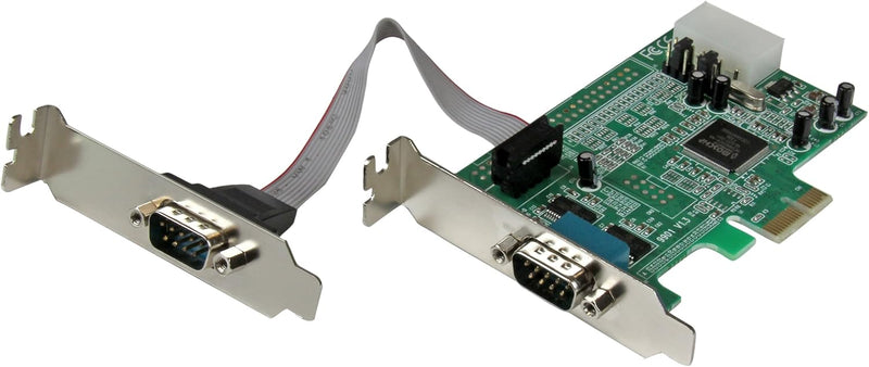 StarTech.com 2 Port Seriell RS232 PCI Express Low Profile Schnittstellenkarte mit 16550 UART - 2 Por