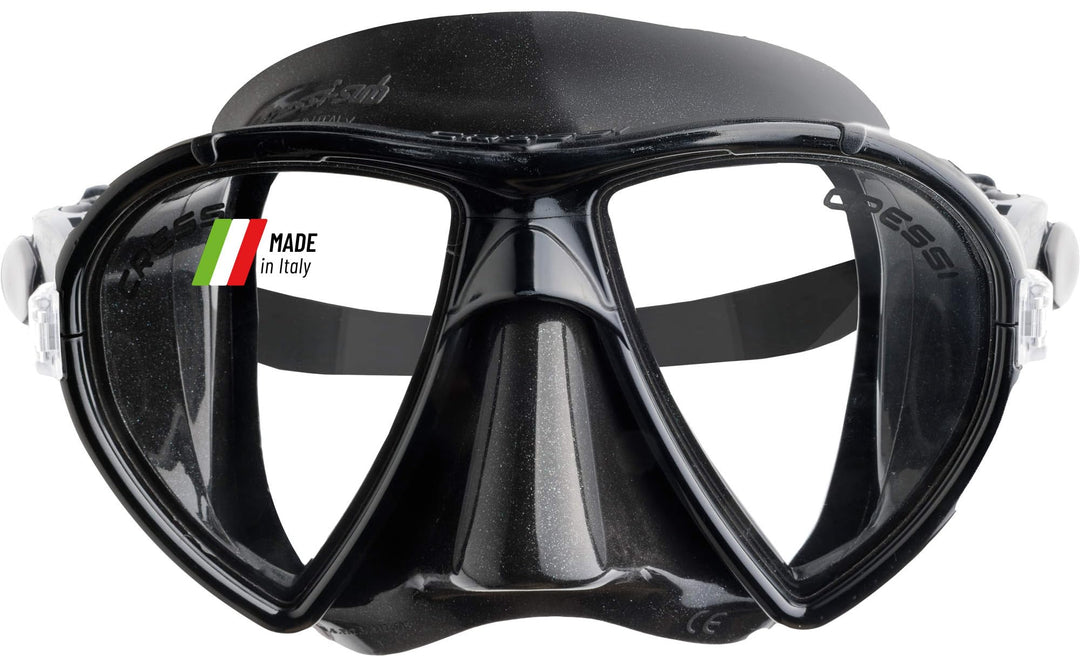Cressi Tauchmaske Ocean Schnorchelmaske Schwarz/Schwarz, Schnorchelmaske Schwarz/Schwarz