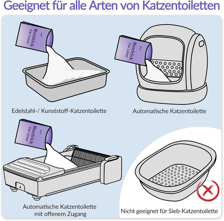 Nicht Klebend Ultraklumpende Katzenstreu Klumpstreu, Staubfrei & Unparfümiert, Aus Tierfreundlichem