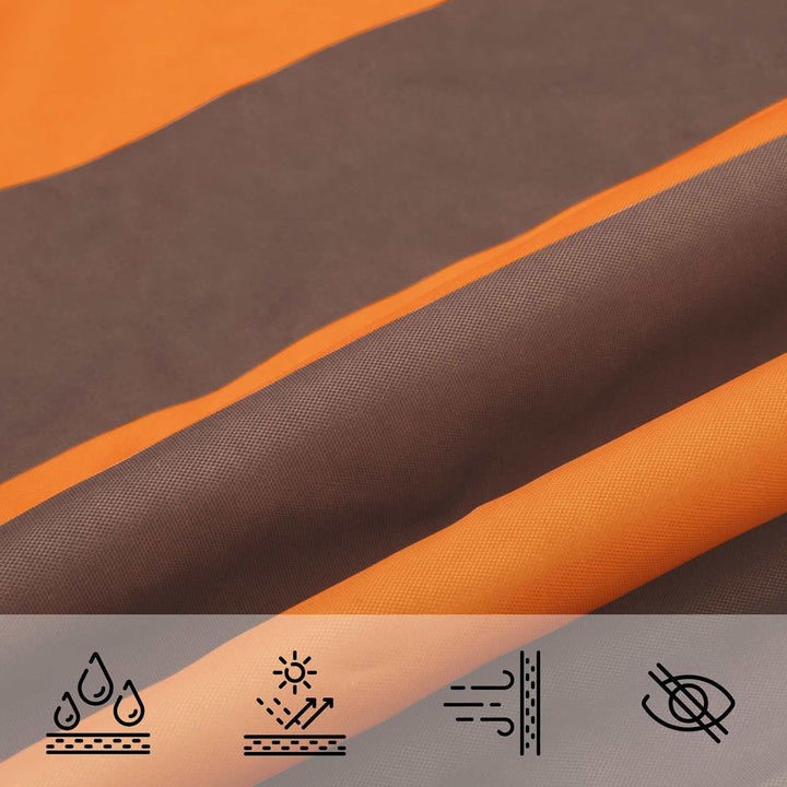 vidaXL Sonnensegel Orange und Braun 6 x 2,5 m 100% Polyester Oxford, Outdoor Schatten, UV-beständig,
