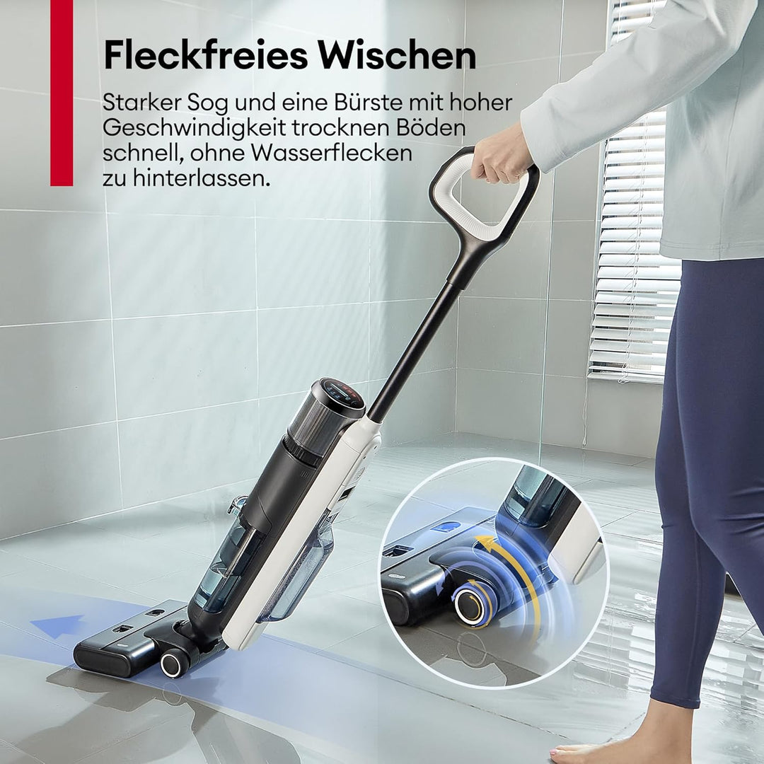 Ultenic Nass Trockensauger akku, Saugwischer Kabellos, 50 Minuten Laufzeit, Selbstreinigungsfunktion
