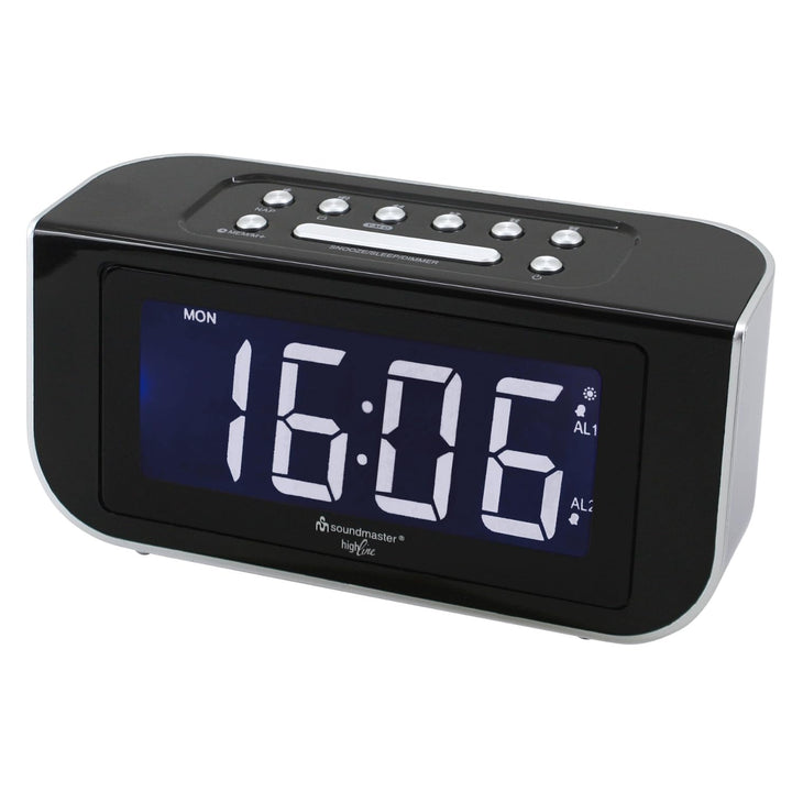 Soundmaster FUR4005 PLL UKW Funkwecker Radiowecker Wecker Dual-Alarm dimmbares Jumbo Display