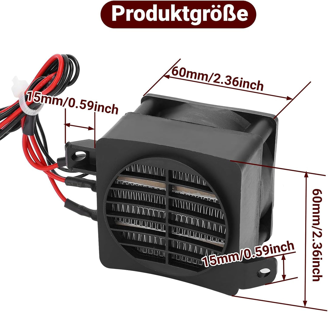 PTC-Heizung mit Lüfter, 220 V 300 W Thermostatischer Keramik-Lufterhitzer aus Aluminiumkeramik für K