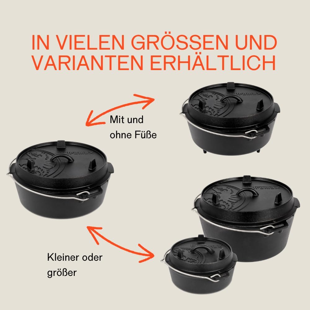 Petromax Feuertopf ft9 Set Einsteiger – bestehend aus Feuertopf ft9, Deckelheber, Schaber, Pflegepas