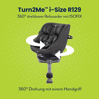 Graco Turn2Me™ i-Size R129, 360° drehbarer Reboarder mit ISOFIX, Autositz für Kinder von 0-4 Jahre (