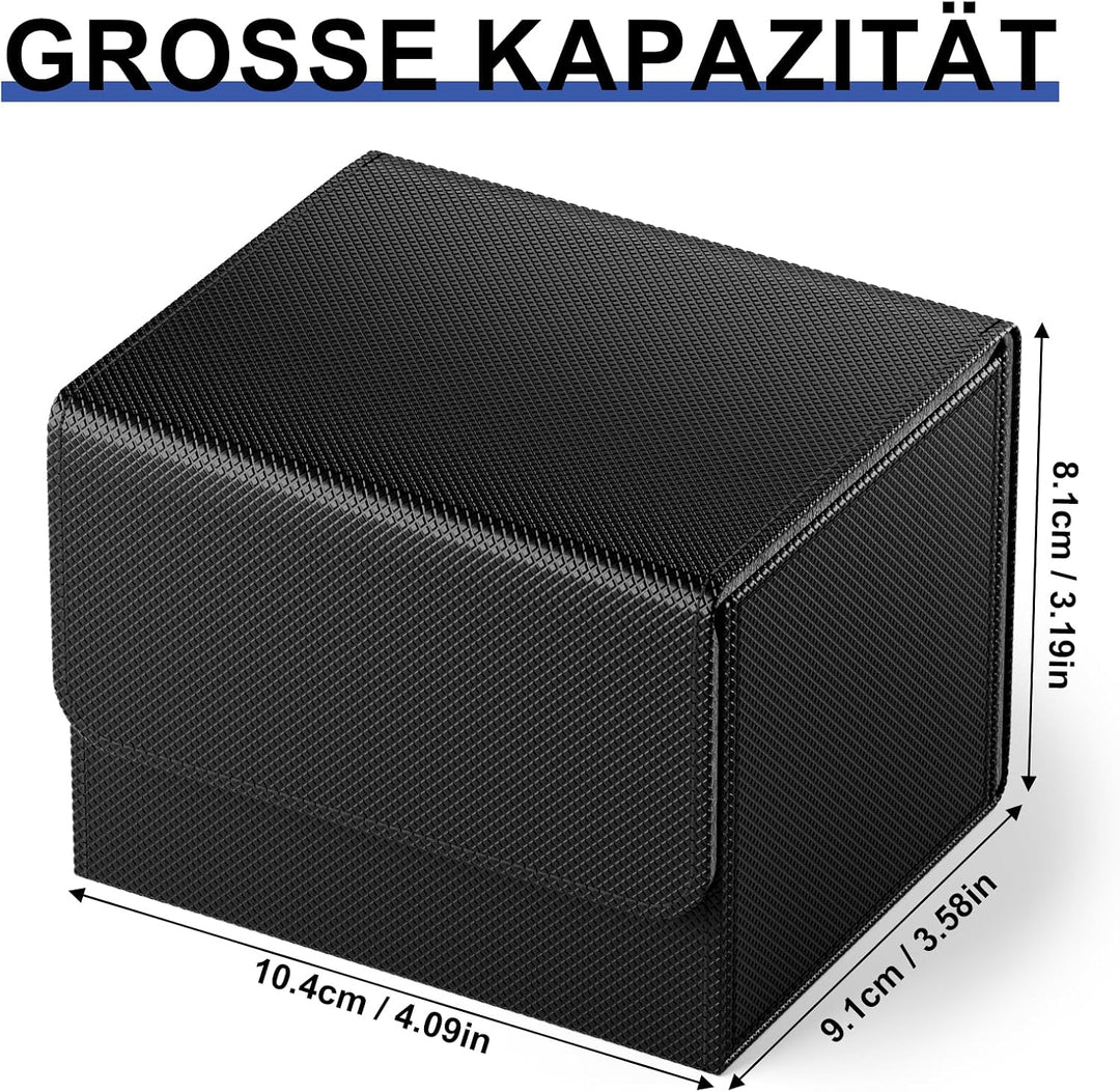 Mlikero Deckbox Card deck Box kompatibel mit MTG Karten, 4 Pack Horizontal Leder Card Deck Boxen für