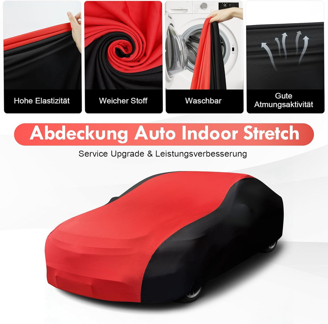 Autoabdeckung Indoor Stretch, Staubdichte Abdeckplane Auto, Autoplane Indoor Winter, Universal Autog