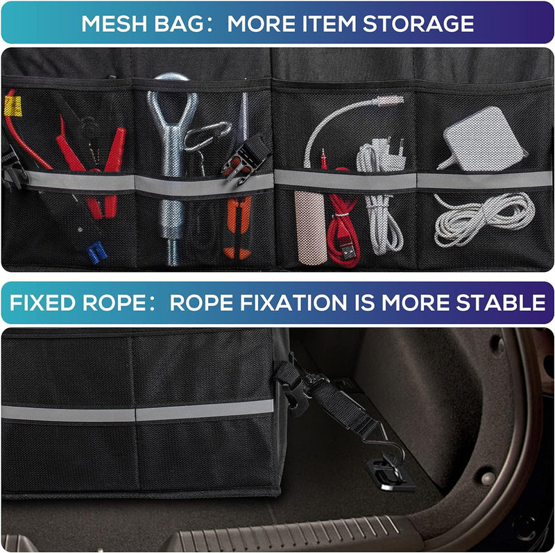 ZOVHYYA Kofferraum Organizer 68L Auto Organizer Wasserdichte Praktische Auto Kofferraumtasche mit Di