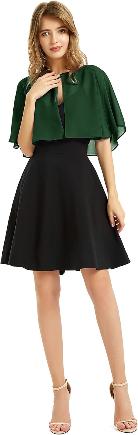 BUCUXE Weicher Chiffon-Schal für Damen, für Abendkleid, Hochzeit, Umhang, Bolero, Überwurf Einheitsg