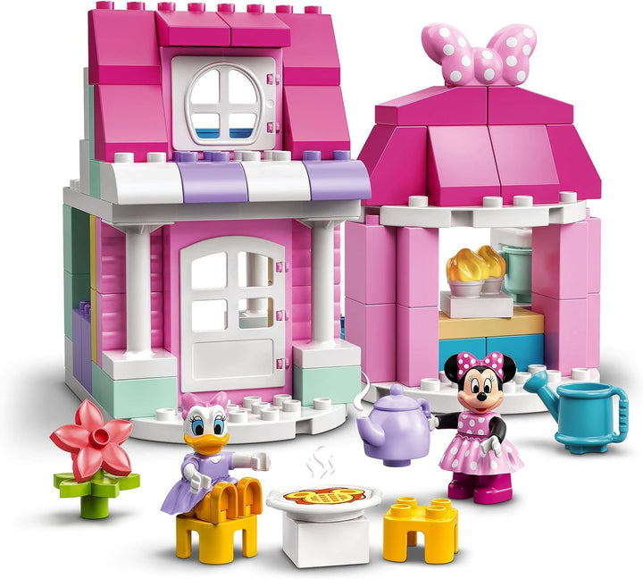 LEGO 10942 DUPLO Disney Minnies Haus mit Café, Minnie Mouse Spielzeug zum Bauen ab 2 Jahre, Kindersp