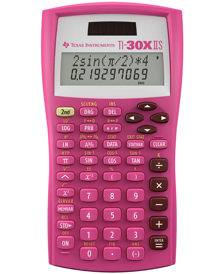 Texas Instruments TI-30X IIS 2-Line Scientific Calculator, Pink by Texas Instruments Pink Single Pac