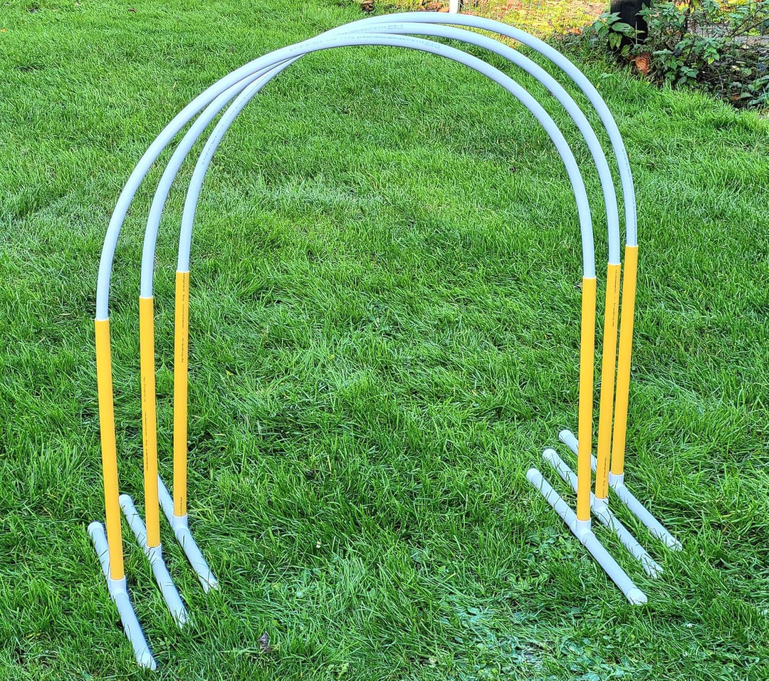 3 NADAC Hoopers Bögen mit Ständer (gelb), VDH Konform, Fun-Hoopers