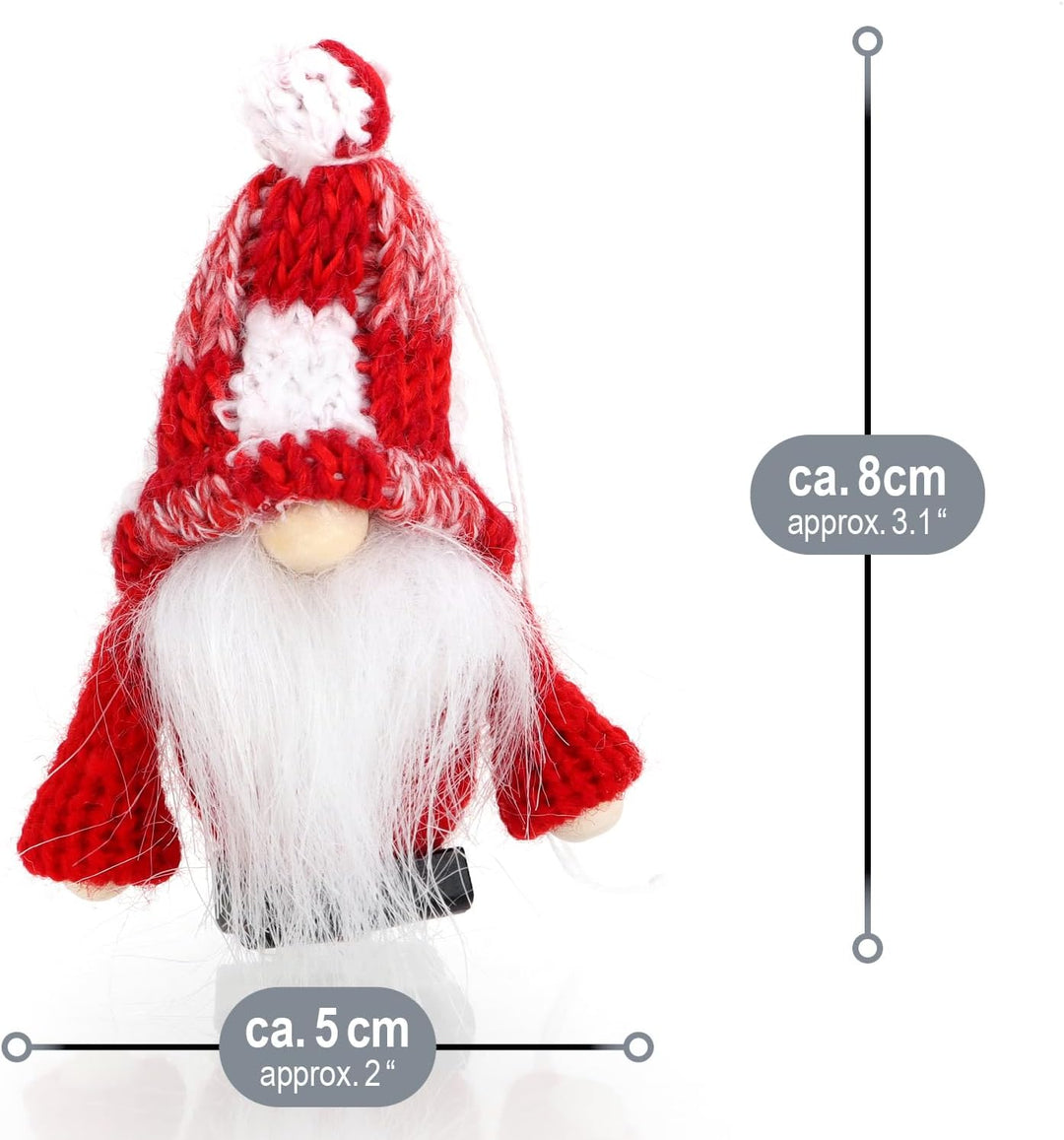 com-four 12 x hochwertige Weihnachtsmann-Anhänger für Weihnachtsbaum, Anhänger, bezaubernde Weihnach