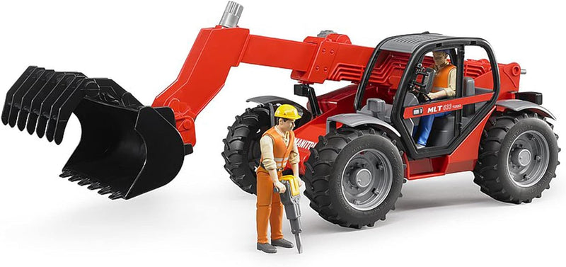 bruder 02125 - Manitou Teleskoplader MLT 633-1:16 Baufahrzeug Baumaschine Stapler Radlader