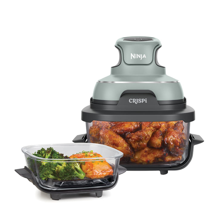 Ninja CRISPi Tragbare Luftfritteuse: Air Fry, Braten, Warmhalten, Recrisp, 2 x abnehmbare Glasbehält
