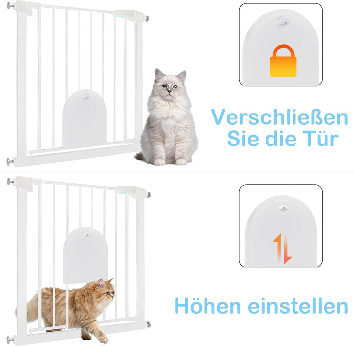 Türschutzgitter Ohne Bohren Treppengitter für Kinder 95-105cm breit, Auto-Close Baby Türgitter Trepp