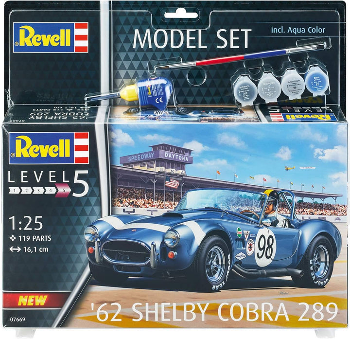 Revell RV67669 67669 Model Set AC Cobra 289 Ford originalgetreuer Modellbausatz für Experten, mit Ba