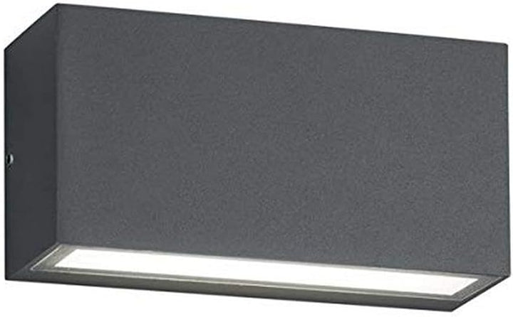Trio Leuchten Trent 226960242 LED Aussen Wandleuchte, Aluminium, 10 Watt, Anthrazit, Anthrazit