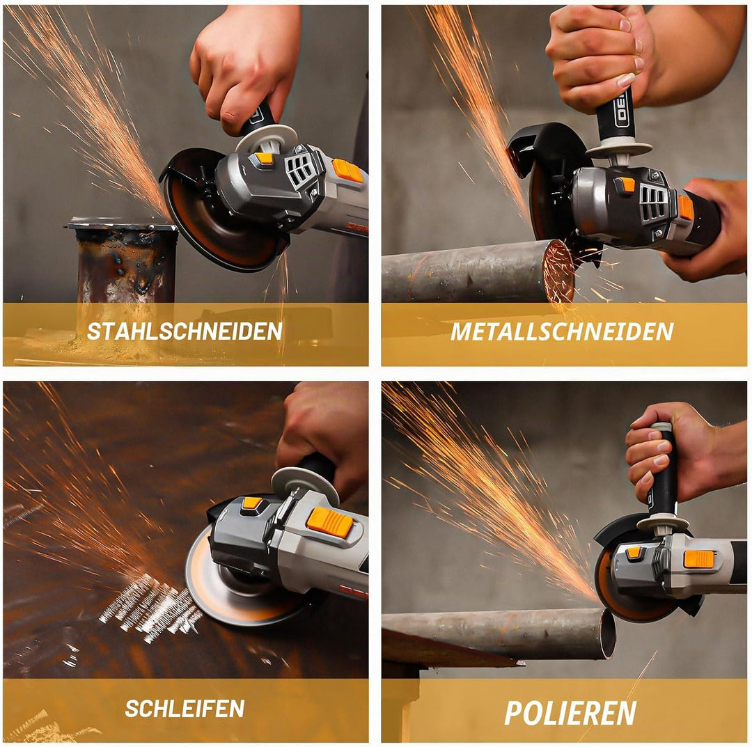 Winkelschleifer Schleifer Trennschleifer 125mm: DEKOPRO 900W Winkelschleifer, Leerlaufdrehzahl:12000