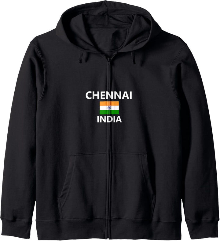 Chennai India Indian Flag City Kapuzenjacke