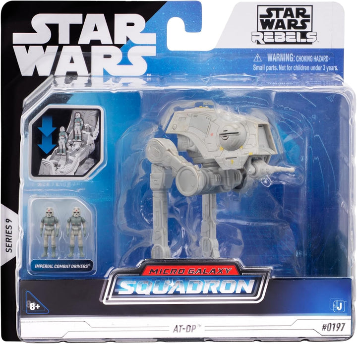 Star Wars Micro Galaxy Squadron SWJ0156 - at-DP, offizielles 12,5 cm Fahrzeug mit Figuren