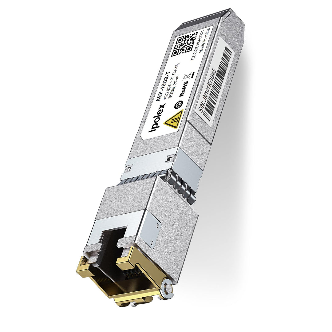 1.25/2.5/5/10G SFP+ RJ45 Copper Transceiver, 10GBase-T RJ-45 SFP+ Module, Compatible for Cisco SFP-1