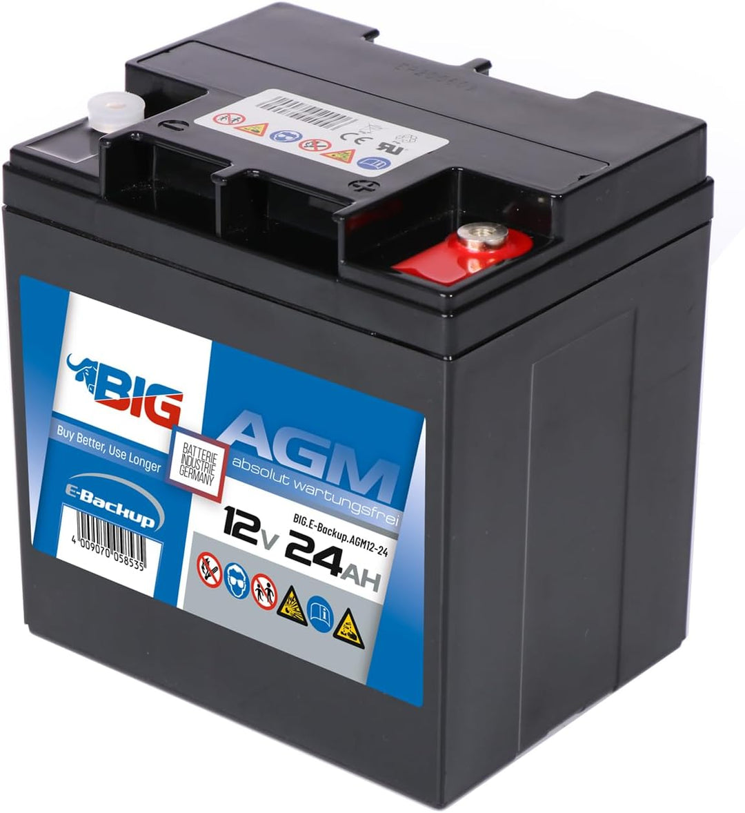BIG E-Backup AGM Notstrombatterie für EPS- und USV-Systeme, Speicher- &amp; Kommunikationssysteme, Alarm