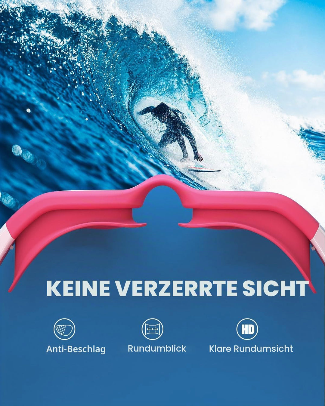 ZIONOR G1 - Polarisierte Schwimmbrille für Unisex und Erwachsene und Damen, beschlagfrei, 100% UV-Sc