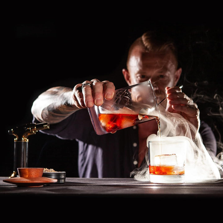 Cocktail-Räucher-Kit mit Fackel, Whiskey-Räucher-Kit mit 8 Geschmacksrichtungen, Räucherholzspäne, a