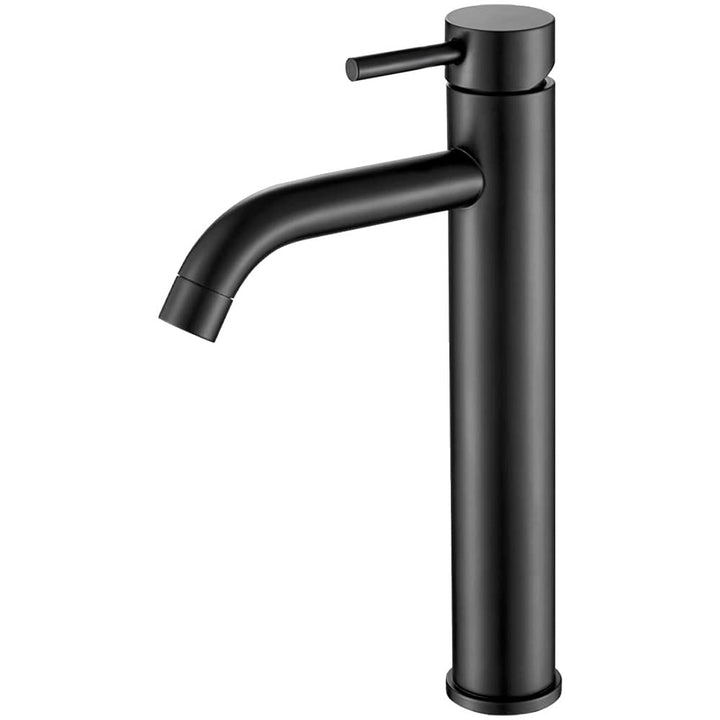 VALAZ Wasserhahn Bad Hoch Schwarz Matt | Einhebelmischer Waschbecken, Warm und Kaltwassermischer, Wa