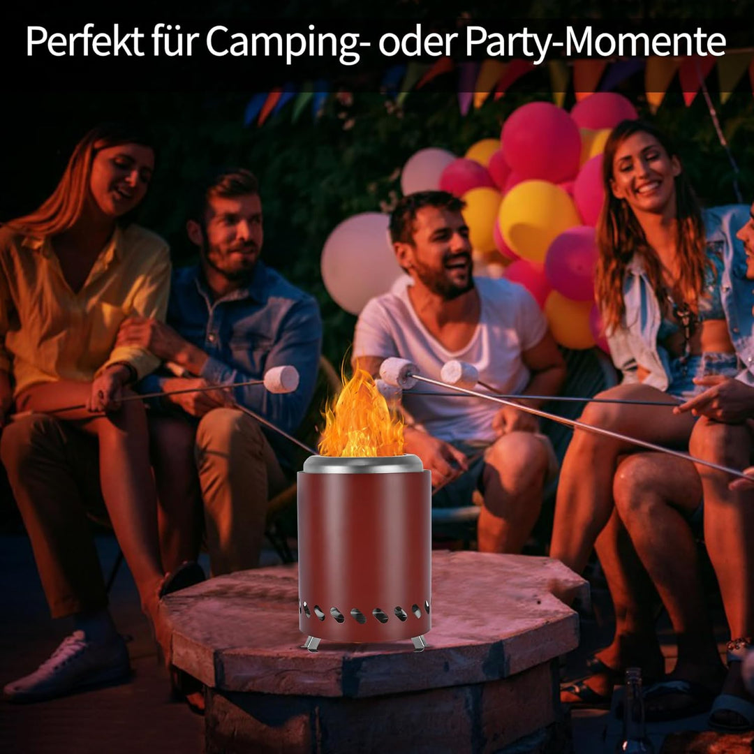Mini Feuerschale für den Garten 14cm ⊘ * 20cm H, Campingkocher für den Aussenbereich die Ideal für B