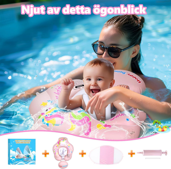Schwimmring Baby mit Sonnendach Abnehmbarem Sonnendach Schwimmsitz Kleinkinder Schwimmhilfe für Klei