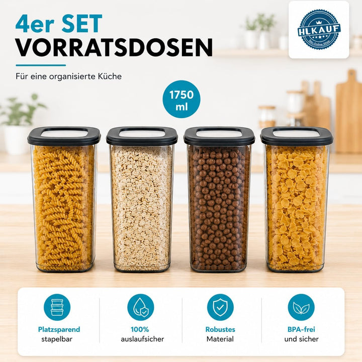 Vorratsdosen mit Deckel luftdicht diverse Sets Küchenorganizer Aufbewahrungsbox BPA frei stapelbare