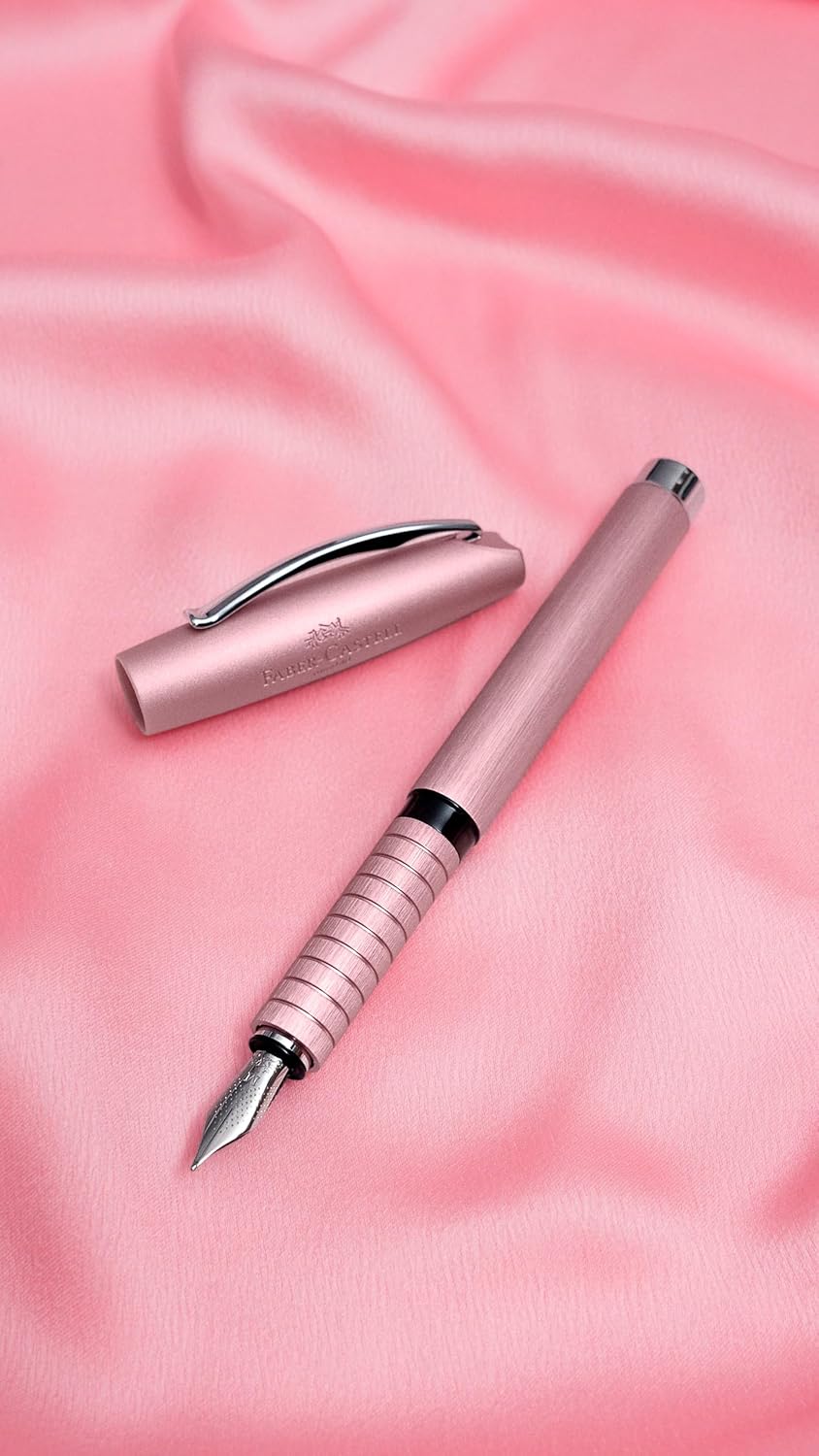 Faber-Castell 148421 - Füller Essentio, Feder F, Aluminium Rose rosé Füller Feder F, rosé Füller Fed
