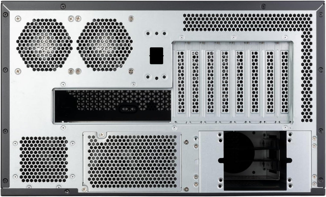 SilverStone Technology RM61-312, 6U 12-Bay Rackmount-Gehäuse mit Kompatibilität mit Zwei Netzteilen,