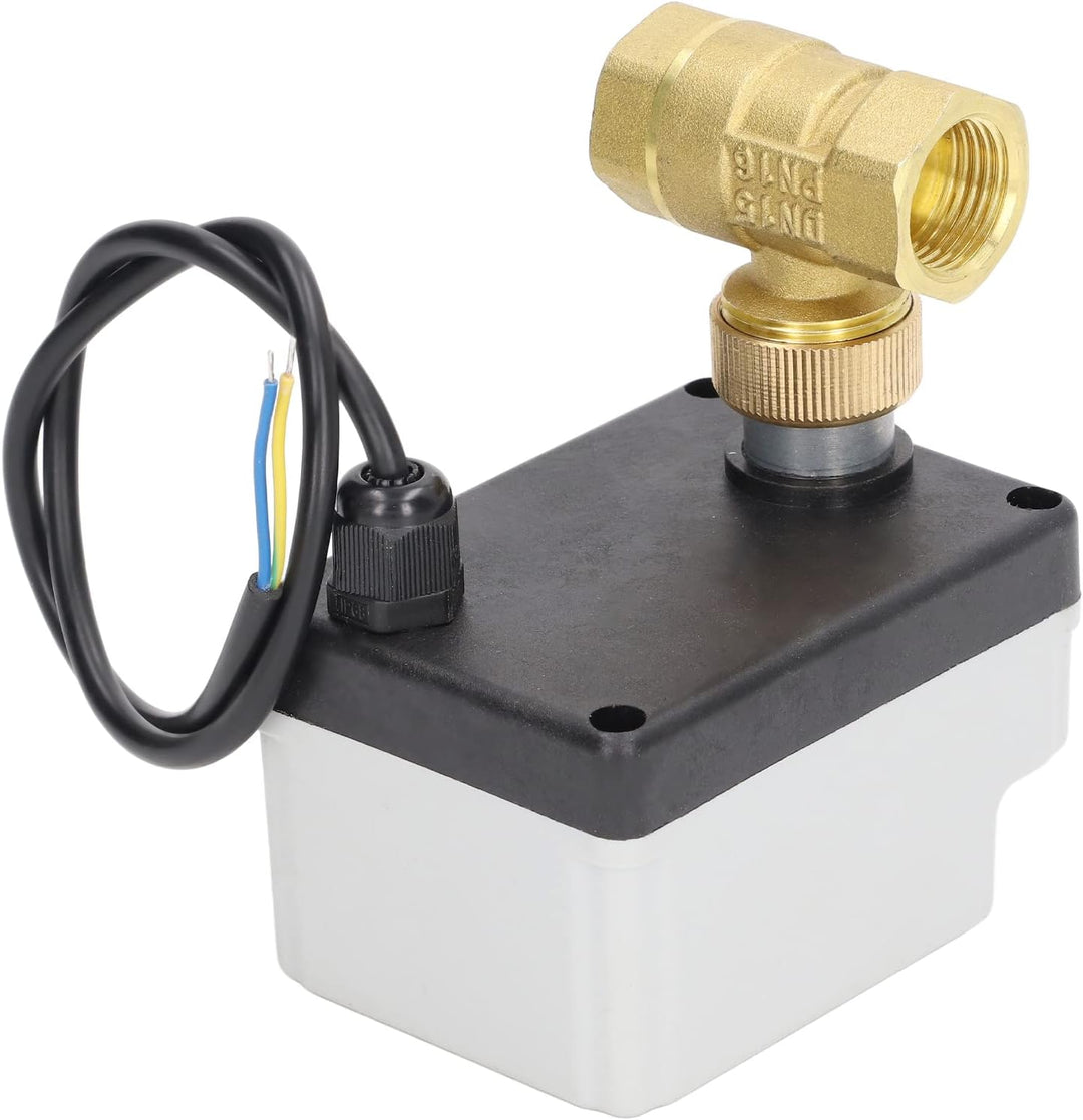 1/2" Motorisierter Kugelhahn, DN15 DC 12V-24V Messing, Normalerweise Geschlossener Kugelhahn mit 2-D