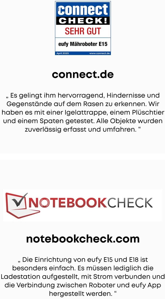 eufy E15 Mähroboter ohne Begrenzungskabel, Keine Signalausfälle, Kein RTK, TrueVision Technologie, S