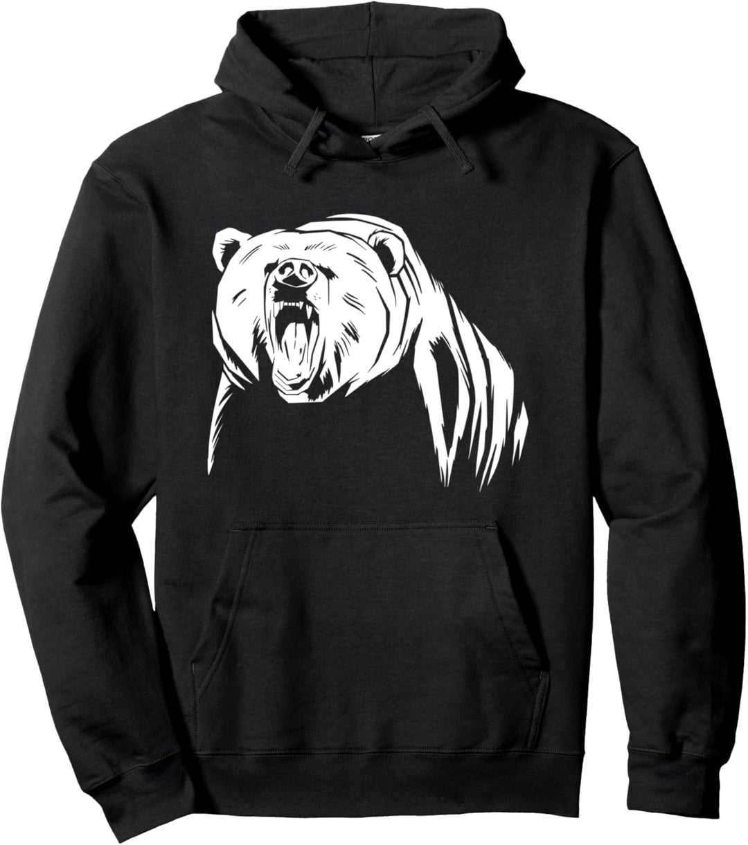 Wütender Grizzlybär Starker Grizzly Pullover Hoodie