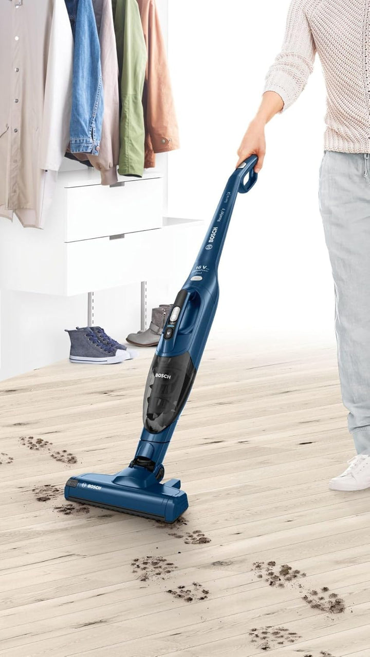 Bosch Elettrodomestici, BBHF216 Ready'y Serie 2 16 Vmax wiederaufladbare elektrische Besen, Night Bl