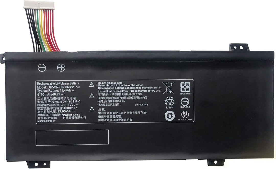 7XINbox 11.4V 46.74Wh 4100mAh GK5CN-00-13-3S1P-0 GK5CN-11-16-3S1P-0 Ersatz -Laptop -Akku kompatibel