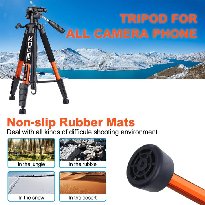 ZOMEi 188cm Stativ Heavy Duty Tall Tripod Stand, Professional Travel Video Tripod Kompatibel mit DSL
