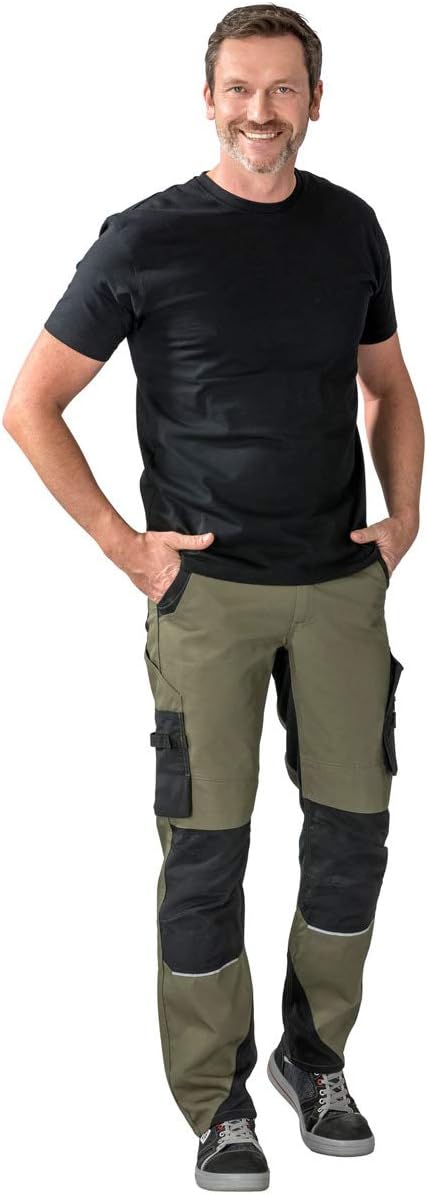 Planam Herren Cargo Norit Herren Bundhose 52 Oliv/Schwarz, 52 Oliv/Schwarz