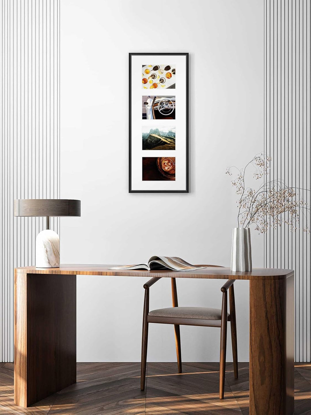nielsen Aluminium Bilderrahmen Gallery Junior, 25x60 cm - 4x 10x15 cm, Silber Matt 25x60 cm - 4x 10x